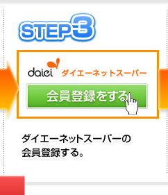 STEP3　ダイエーネットスーパーの会員登録する。